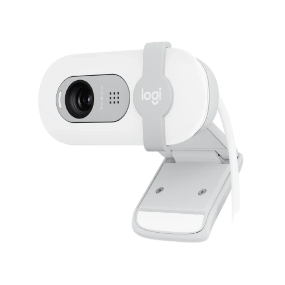 מצלמת רשת Logitech BRIO 100 - בצבע לבן