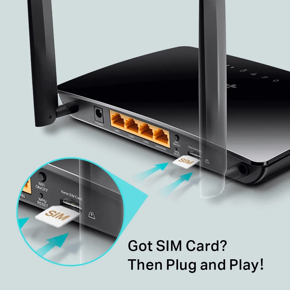 נתב AC1200 Wireless Dual Band 4G LTE Router