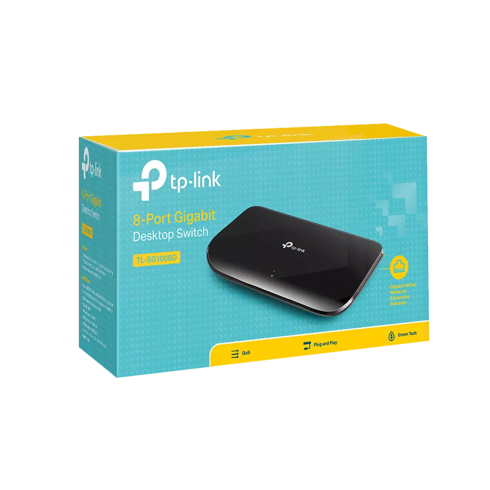 TP-Link SG1008D מתג שולחני 8 ערוצים במהירות Giga