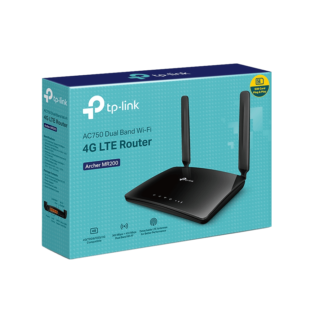 נתב AC750 Wireless Dual Band 4G LTE Router Archer MR200 מבית TP-LINK