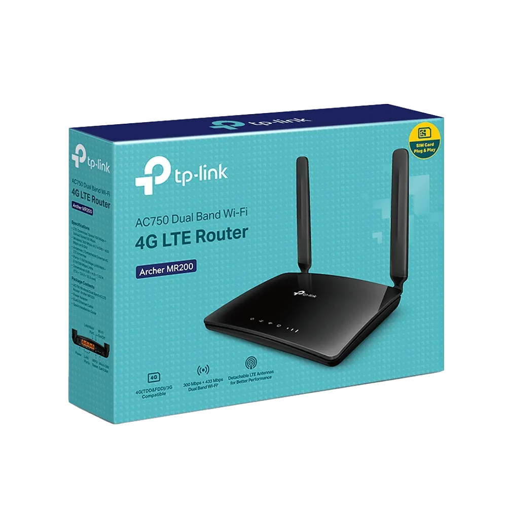 נתב AC750 Wireless Dual Band 4G LTE Router Archer MR200 מבית TP-LINK