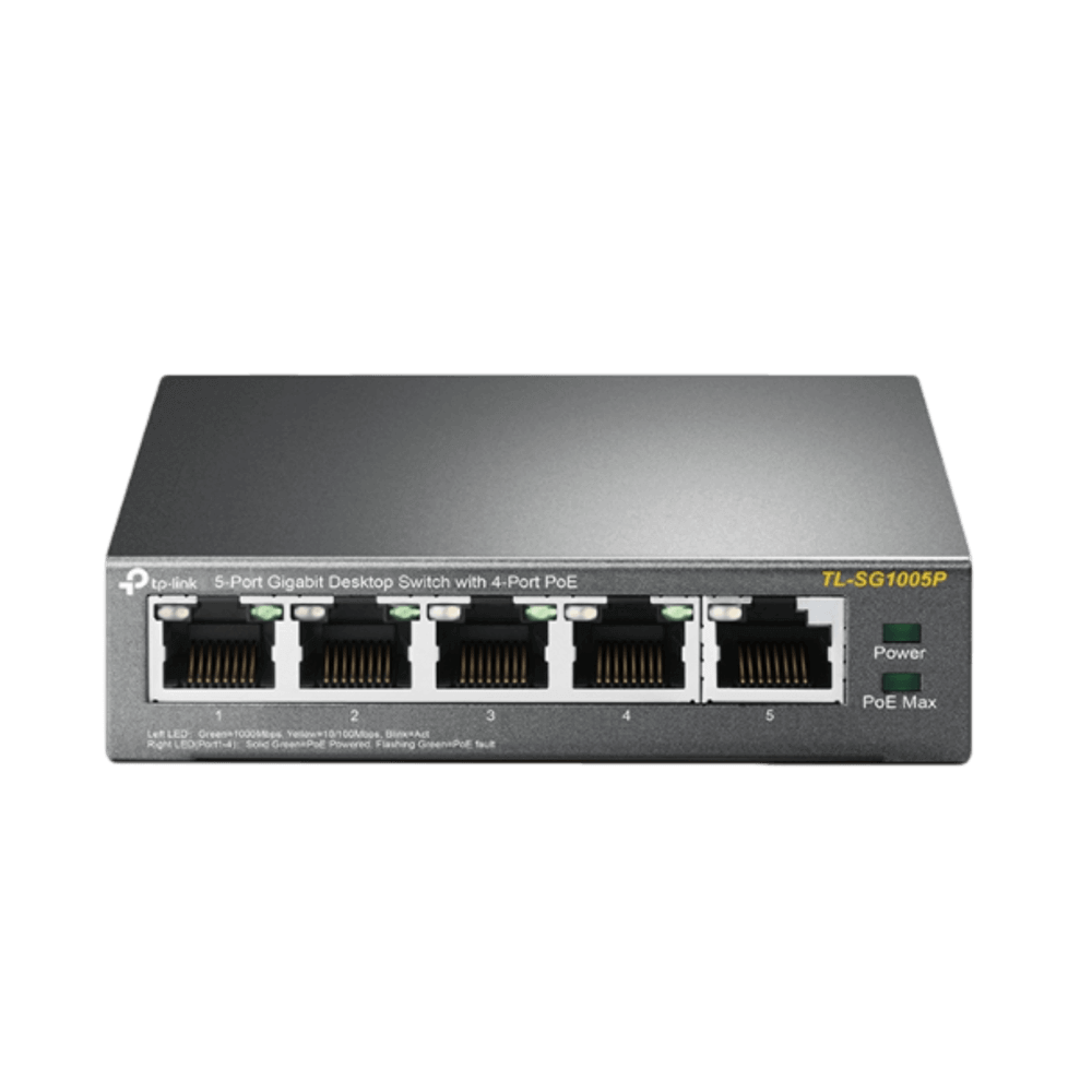 5-Port Gigabit Desktop Switch with 4-Port PoE TL-SG1005P TP-LINK