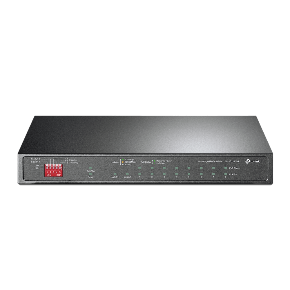 מתג מתכת SG1210MP 8POE+ SFP LONG