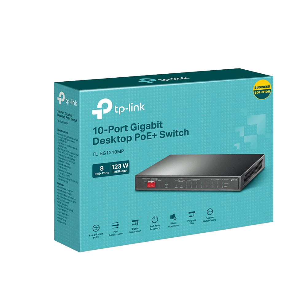 מתג מתכת SG1210MP 8POE+ SFP LONG