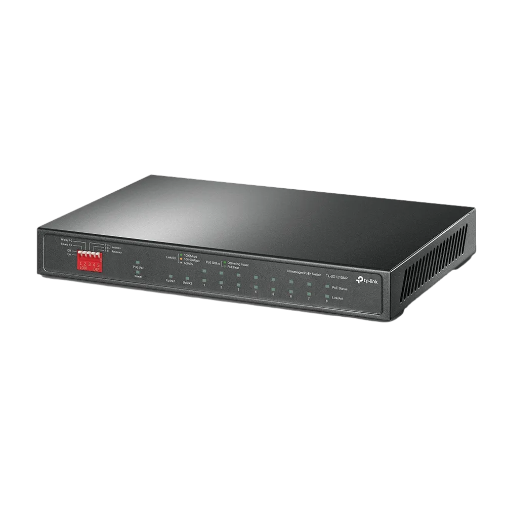 מתג מתכת SG1210MP 8POE+ SFP LONG
