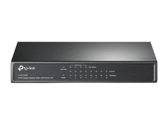 8-Port Gigabit Desktop Switch with 4-Port PoE TL-SG1008P TP-LINK