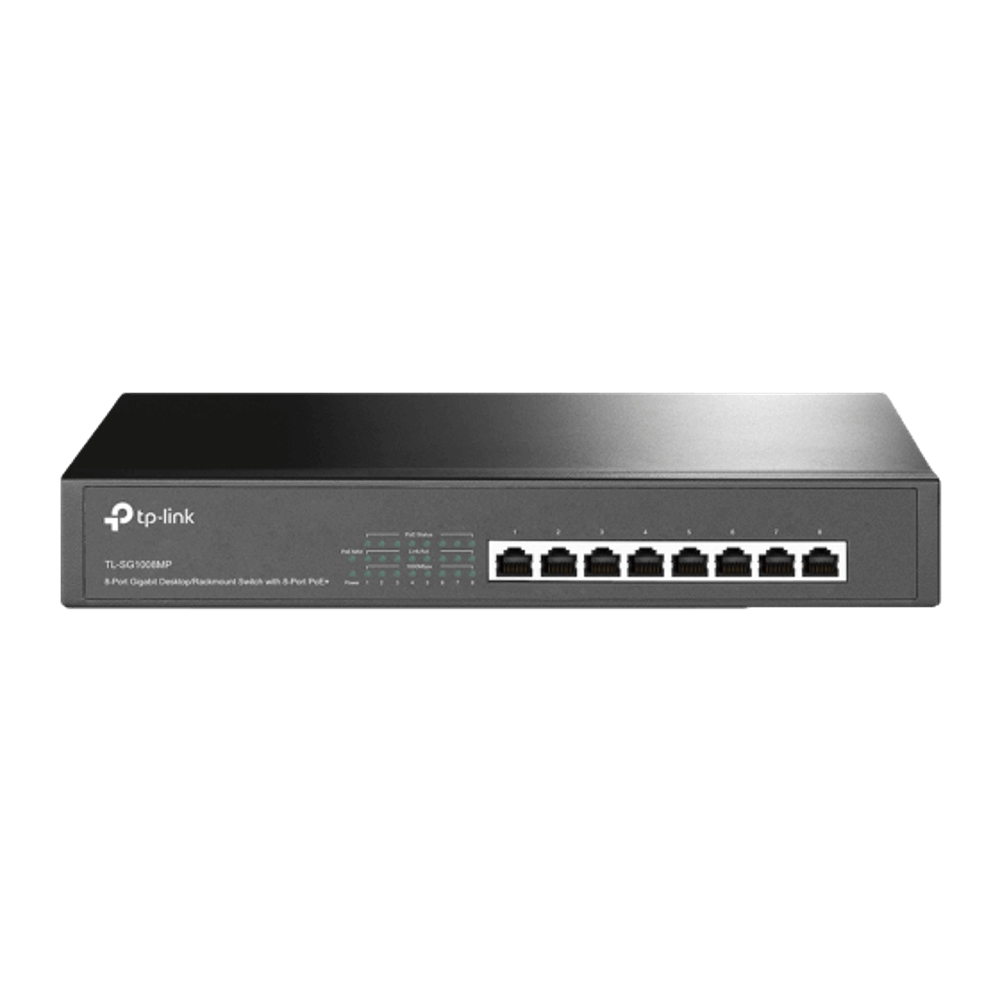 מתג 8-Port Gigabit Desktop/Rackmount Switch with 8-Port PoE+ מבית TP-LINK