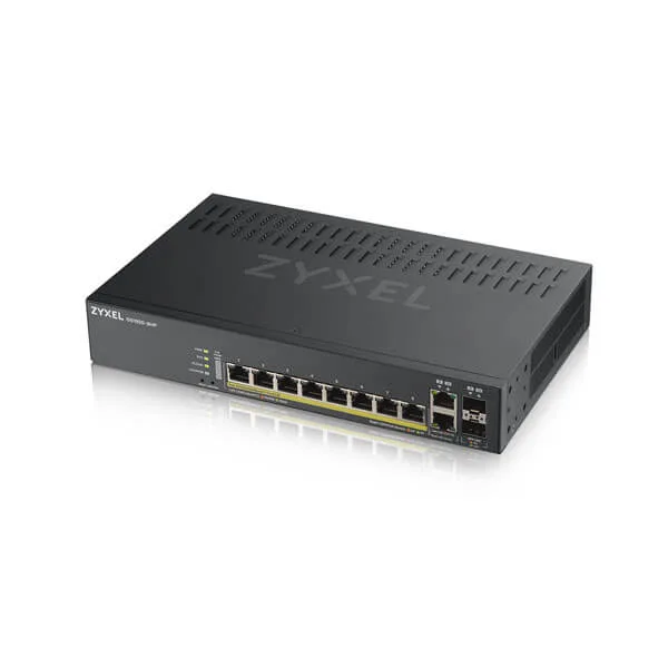 מתג מנוהל 10 פורטים ‏Zyxel GS1920-8HPV2‎