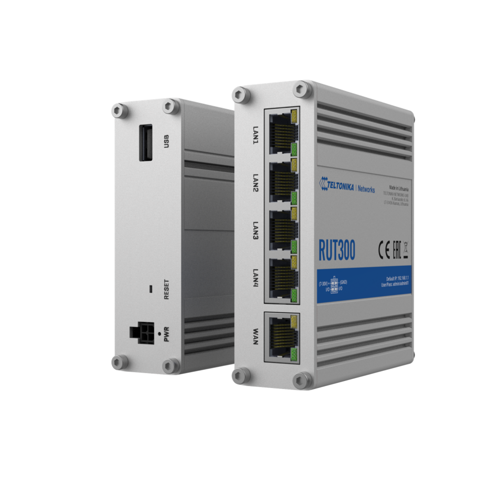 נתב תעשייתי קווי (ללא סים) Teltonika RUT300 (NO LTE)