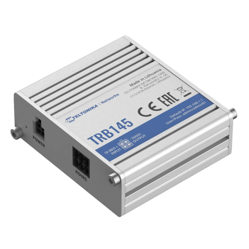 Teltonika TRB145 INDUSTRIAL RUGGED LTE RS485 GATEWAY