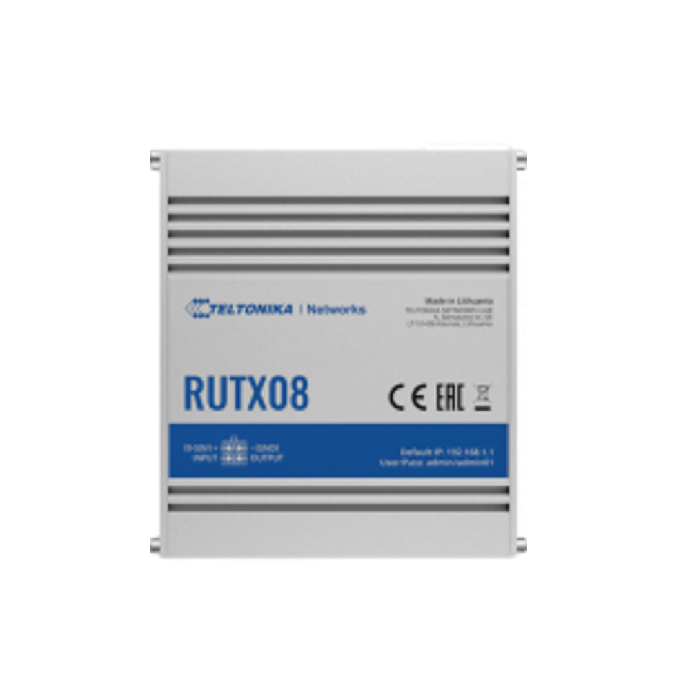 נתב תעשייתי קווי (ללא סים) Teltonika RUTX08 (NO LTE)