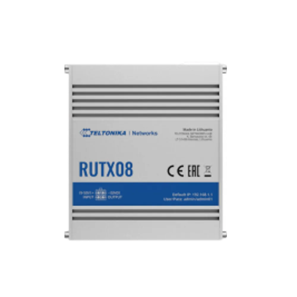 נתב תעשייתי קווי (ללא סים) Teltonika RUTX08 (NO LTE)