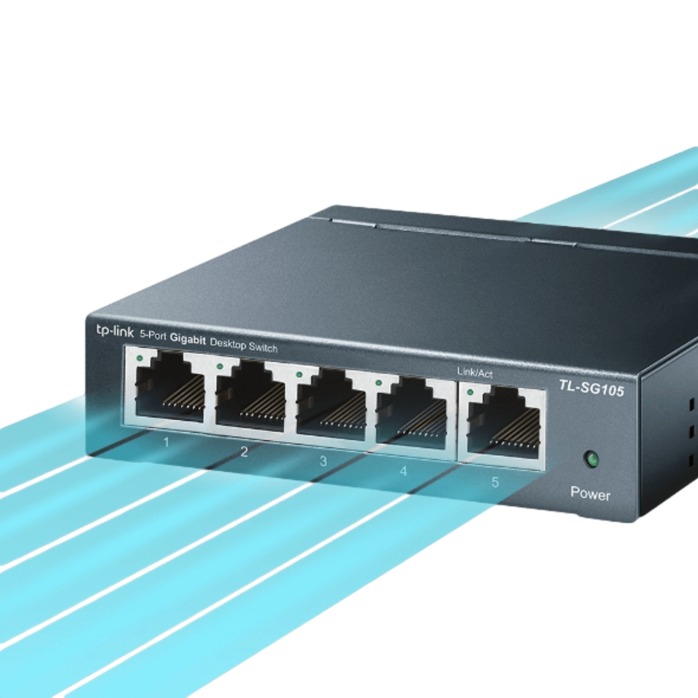 מתג מתכת קטן SG105 5PORT GIGA