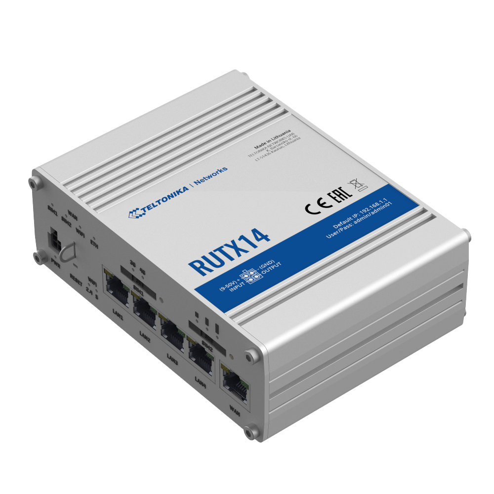 נתב סלולרי Teltonika RUTX14 4G LTE CAT12