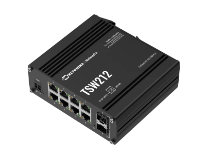 מתג תעשייתי מנוהל L2+ Teltonika TSW212