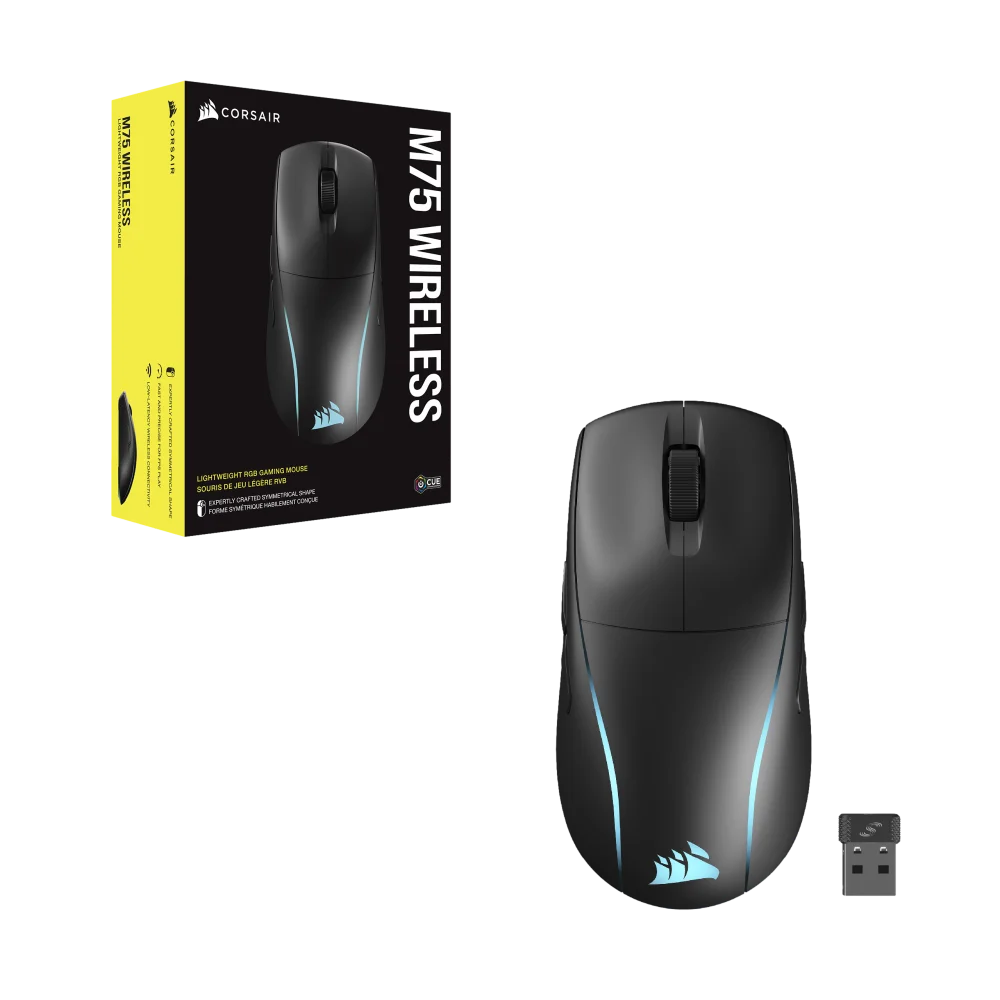 עכבר גיימינג אלחוטי CORSAIR M75 WIRELESS Lightweight RGB