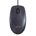 עכבר חוטי Logitech M100 בצבע אפור