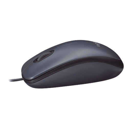 עכבר חוטי Logitech M100 בצבע אפור