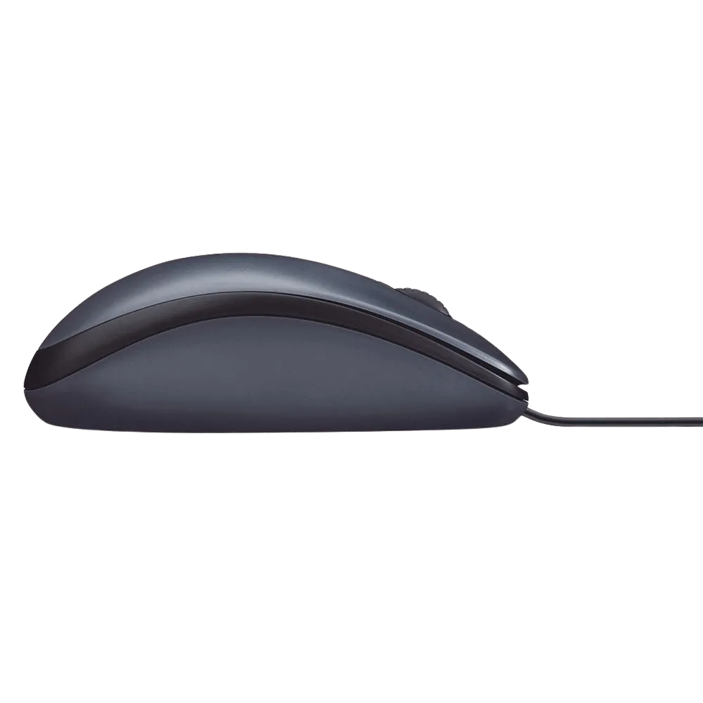 עכבר חוטי Logitech M100 בצבע אפור