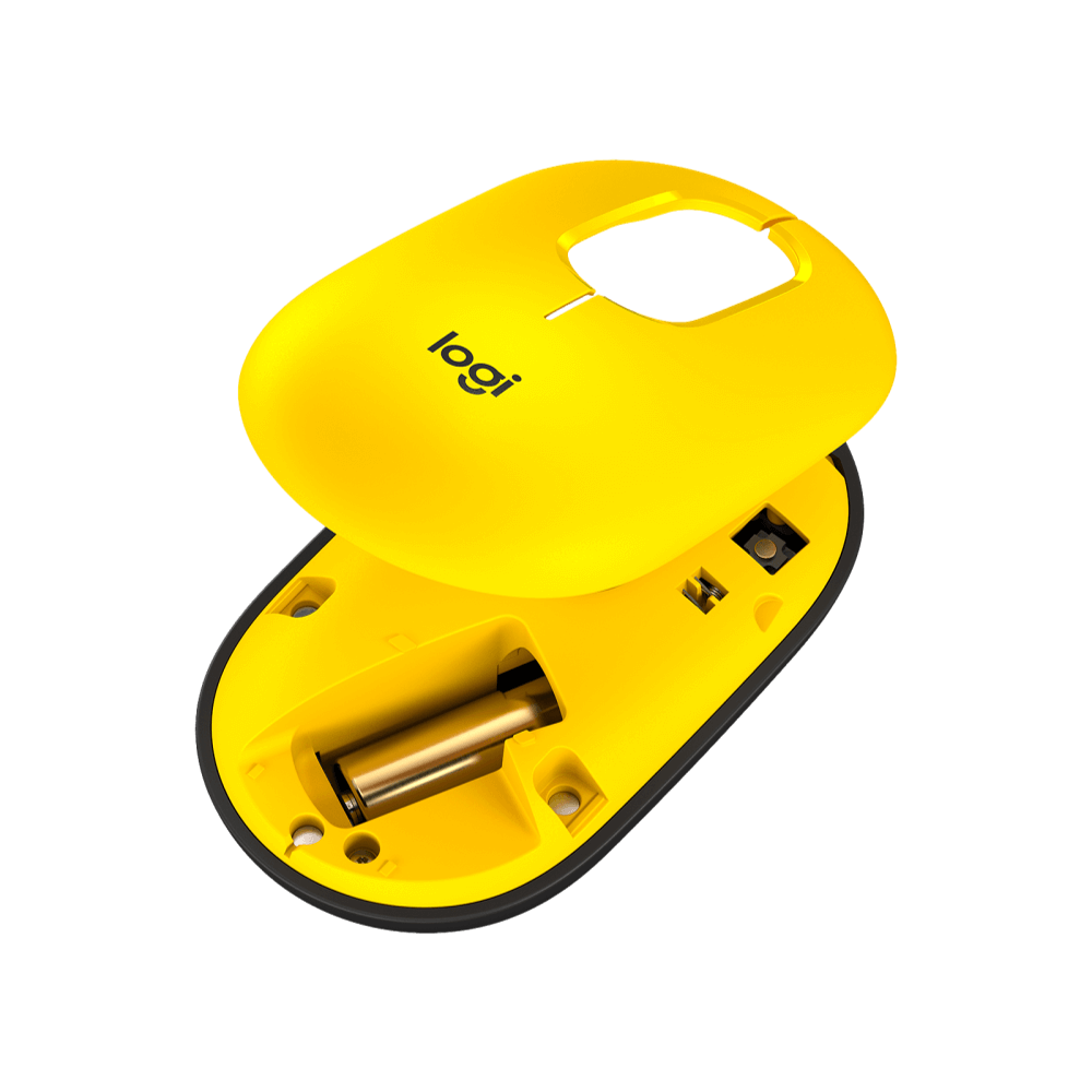עכבר אלחוטי בצבע שחור צהוב LOGITECH POP 2.4GHZ/BT
