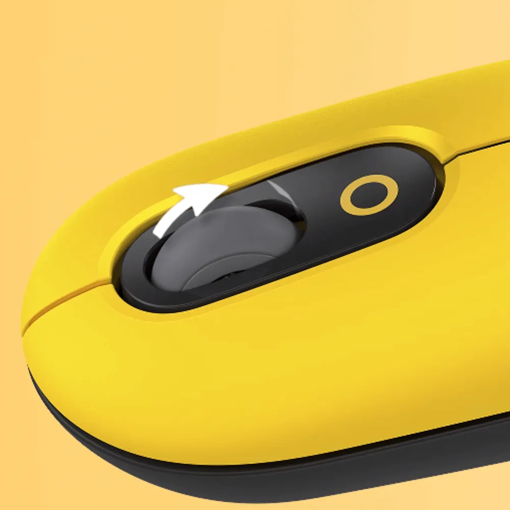 עכבר אלחוטי בצבע שחור צהוב LOGITECH POP 2.4GHZ/BT