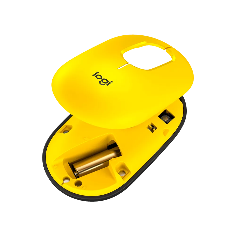 עכבר אלחוטי בצבע שחור צהוב LOGITECH POP 2.4GHZ/BT