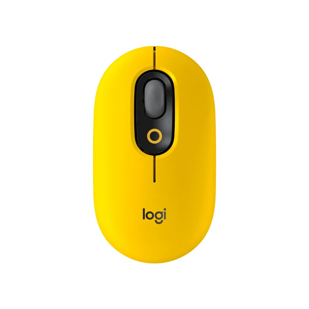 עכבר אלחוטי בצבע שחור צהוב LOGITECH POP 2.4GHZ/BT