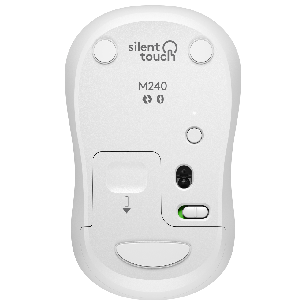 עכבר אלחוטי Logitech M240 Silent Bluetooth – צבע לבן