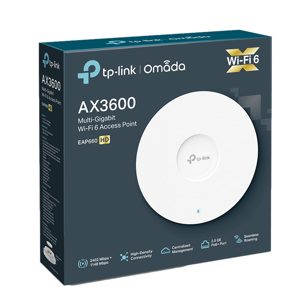 אקסס תקרתי WIFI 6 EAP660HD AX3600 OMADA