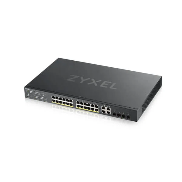 מתג מנוהל 28 פורטים +Zyxel GS1920-24HPv2 PoE