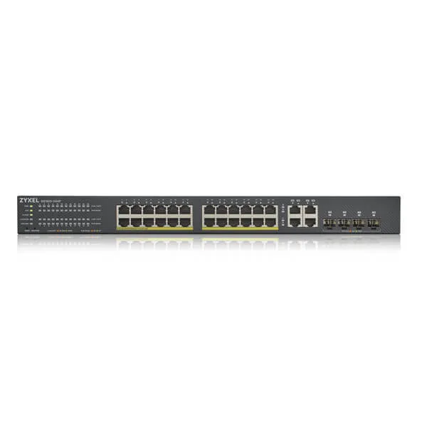 מתג מנוהל 28 פורטים +Zyxel GS1920-24HPv2 PoE