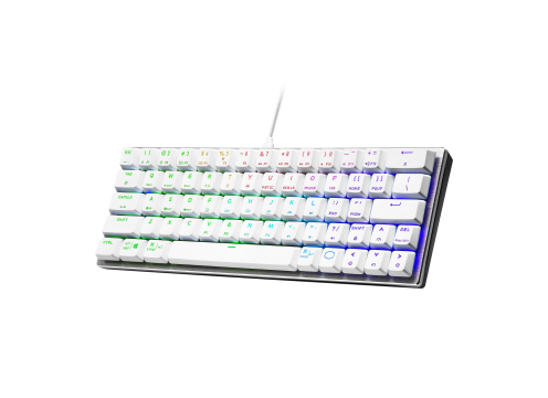 מקלדת למחשב גיימינג COOLERMASTER SK620 WHITE KEYBOARD - SWITH RED 