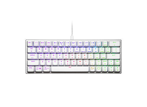  מקלדת למחשב גיימינג COOLERMASTER SK620 WHITE KEYBOARD - SWITH RED 