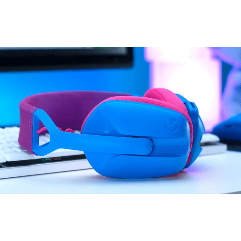  אוזניות אלחוטיות צבע כחול דגם Logitech G435 Wireless 