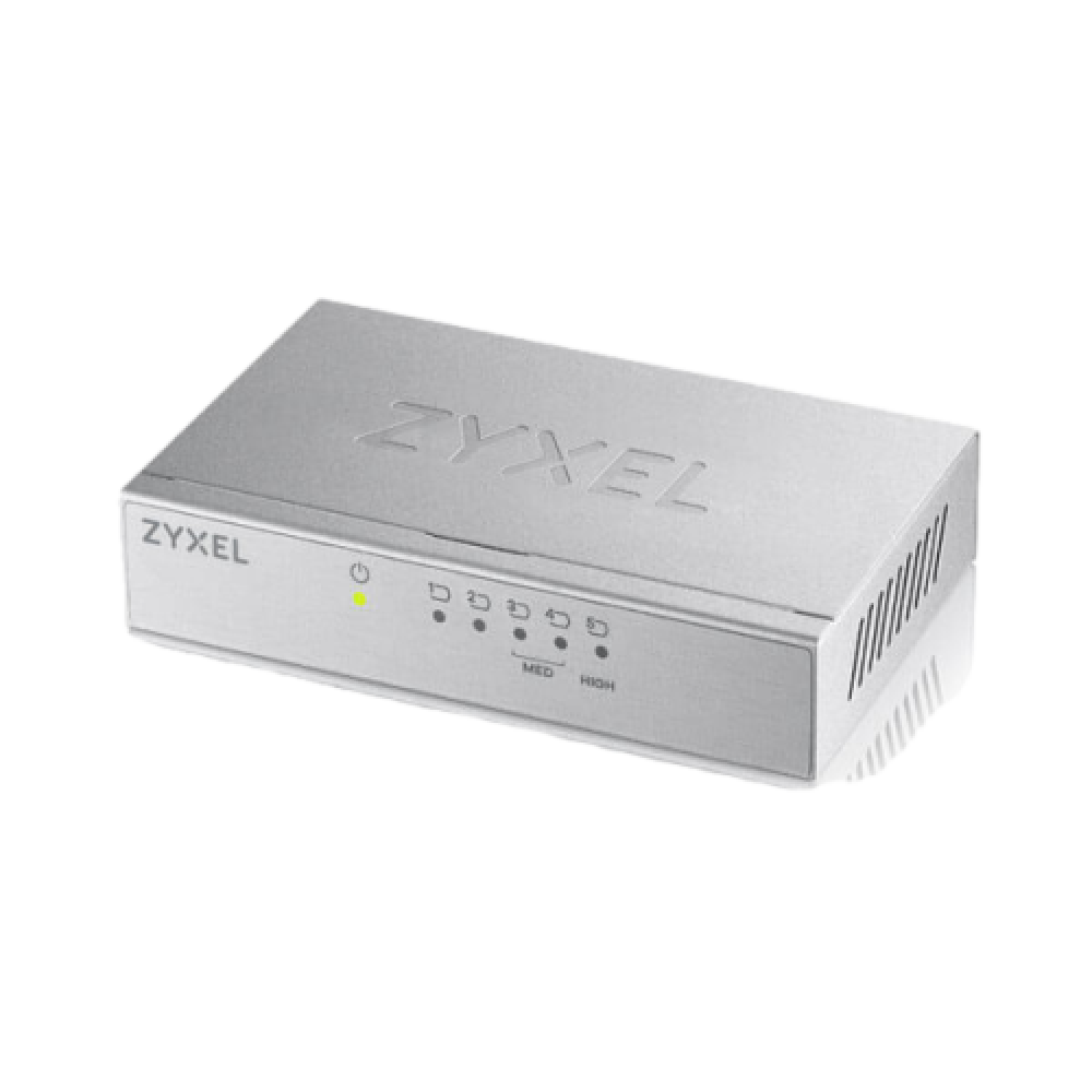  Zyxel‏ ‏GS-105B ‎‏ מתג מתכתי 5 פורטים 