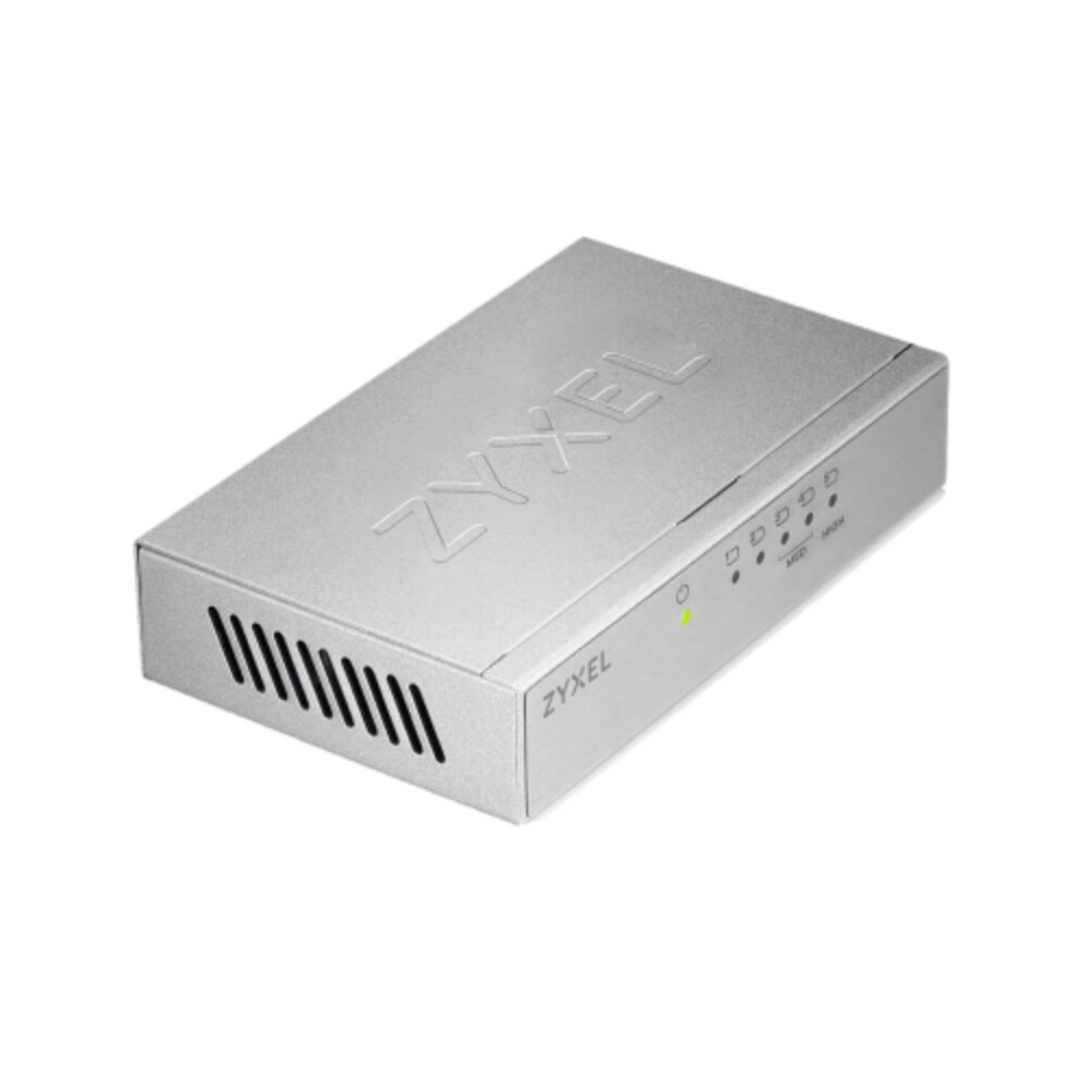  Zyxel‏ ‏GS-105B ‎‏ מתג מתכתי 5 פורטים 