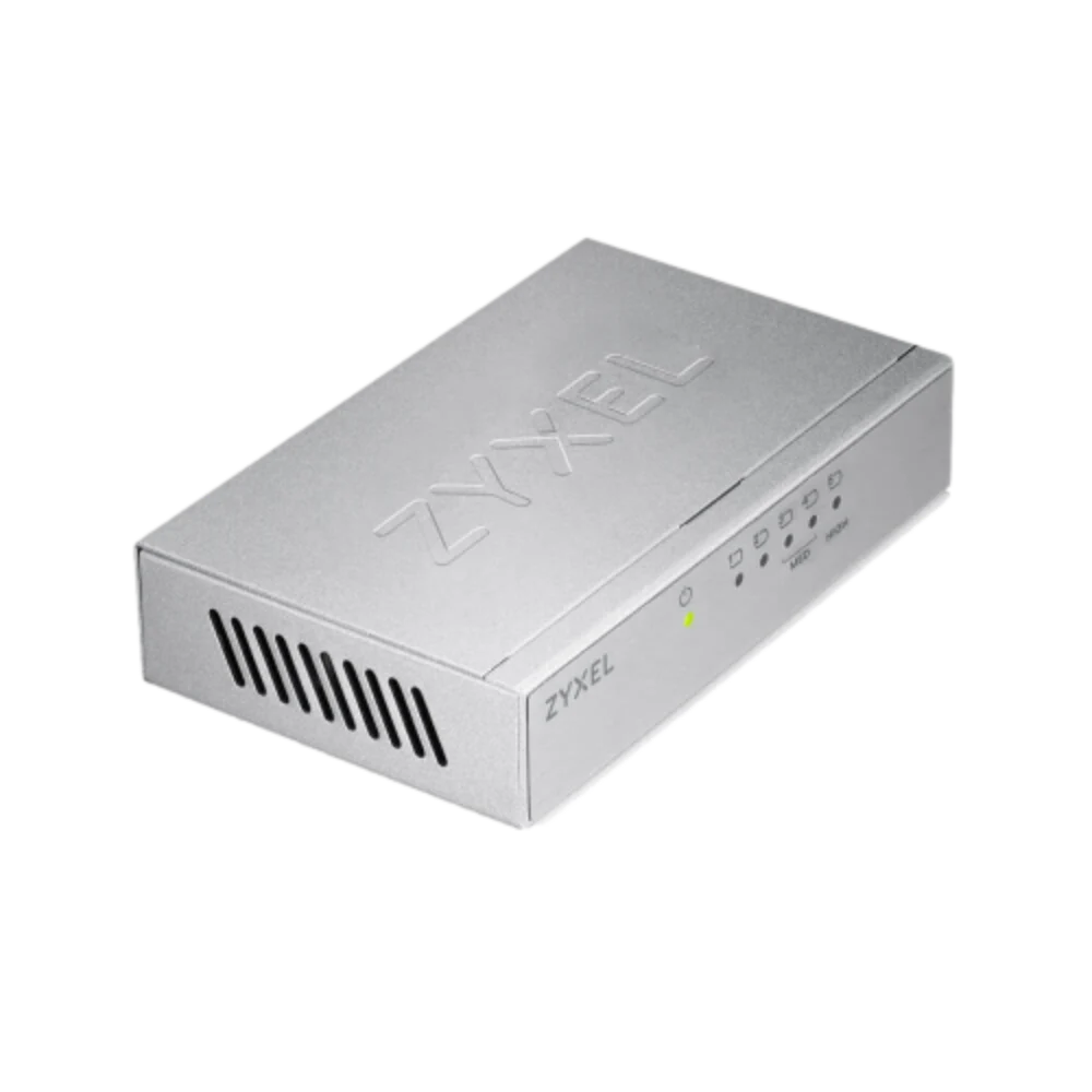  Zyxel‏ ‏GS-105B ‎‏ מתג מתכתי 5 פורטים 