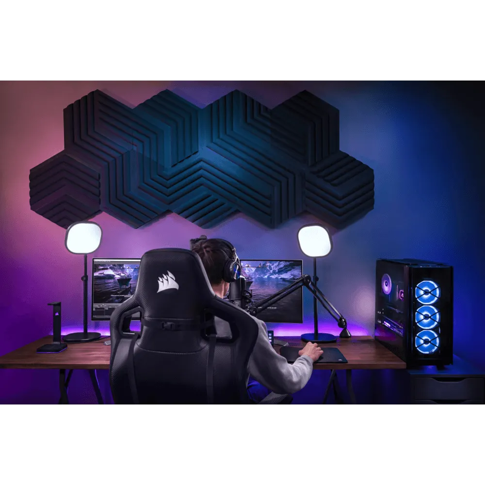  תוספת אקוסטיקה לחדר ELGATO WAVE PANELS - שחור 