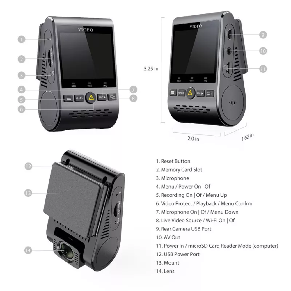  מצלמת רכב WI-FI VIOFO A129 