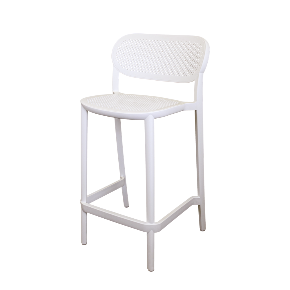  כסא בר דגם NUTA מבית GABER בצבע לבן 68CM 