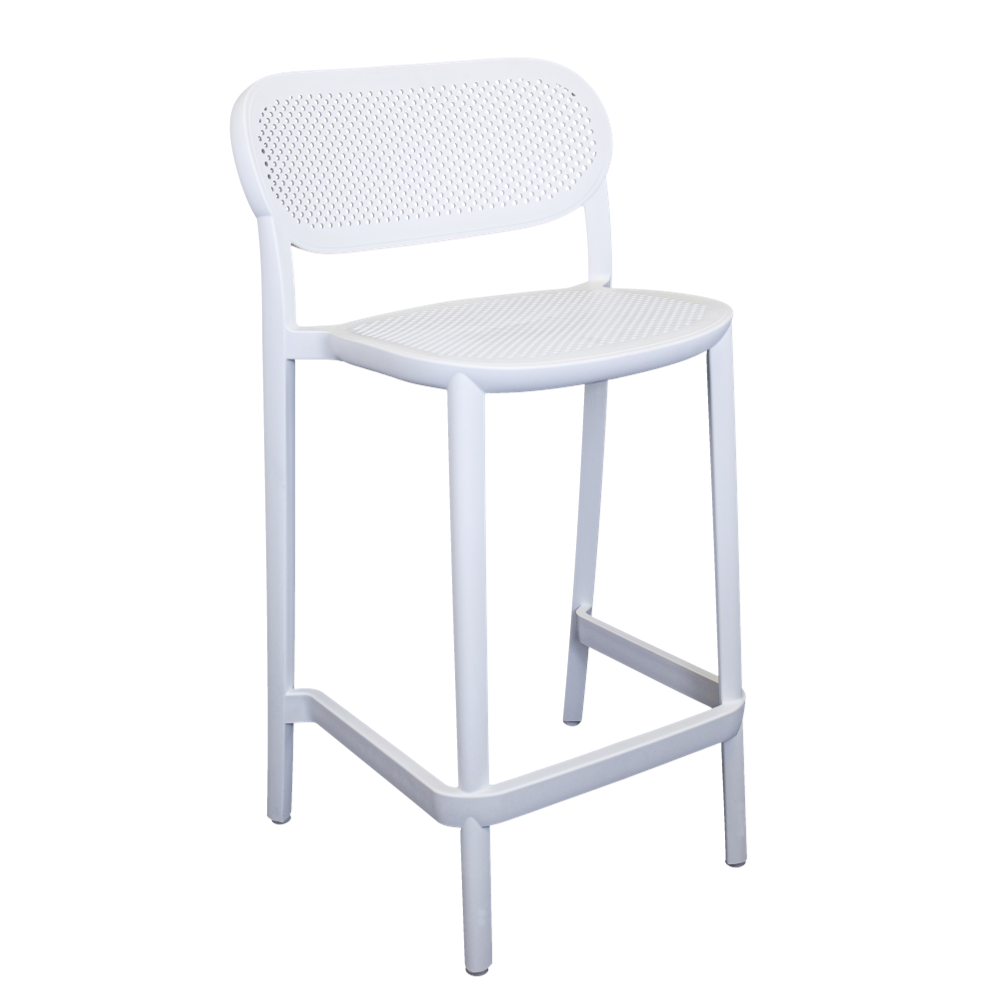  כסא בר דגם NUTA מבית GABER בצבע לבן 68CM 
