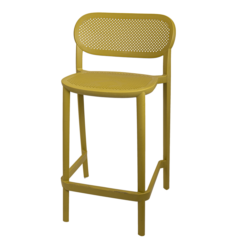  כסא בר דגם NUTA מבית GABER בצבע ליים 68CM 