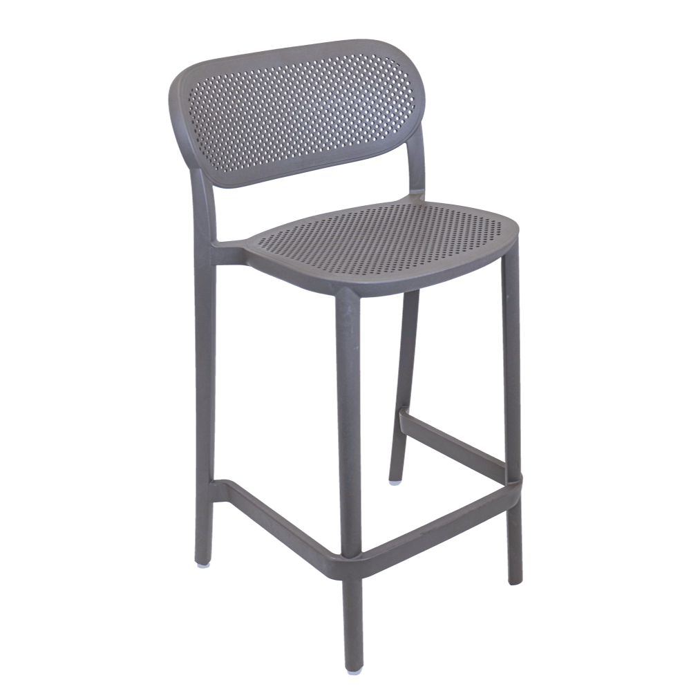  כסא בר דגם NUTA מבית GABER בצבע אפור בהיר 68CM 