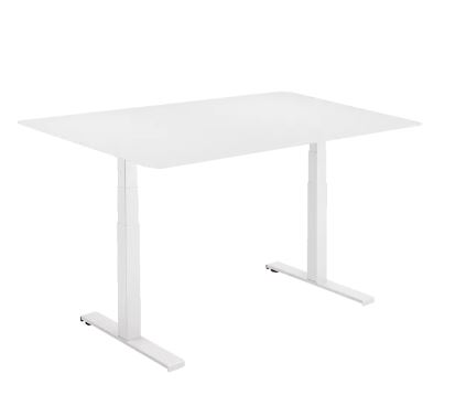  באנדל שולחן חשמלי בעל 2 מנועים בצבע לבן + פלטה 1.50*0.75 מבית LUMI 