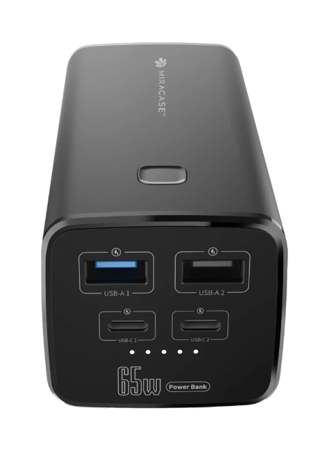  סוללת טעינה אלחוטית דגם MPB2065W בצבע שחור מבית MIRACASE 