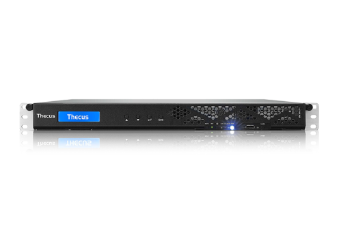 שרת THECUS N4510 PRO-R ENTERPRISE RACKMOUNT RELIABLE 4-BAY 1U REDUNDANT PS SOLUTION FOR SMB 