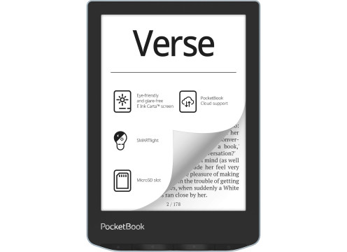  ספר אלקטרוני POCKETBOOK 6" VERSE כחול בהיר 