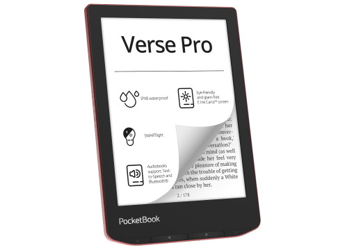  ספר אלקטרוני POCKETBOOK 6" VERSE PRO אדום 