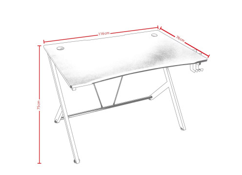  NITRO CONCEPTS D12 DESK BLACK 