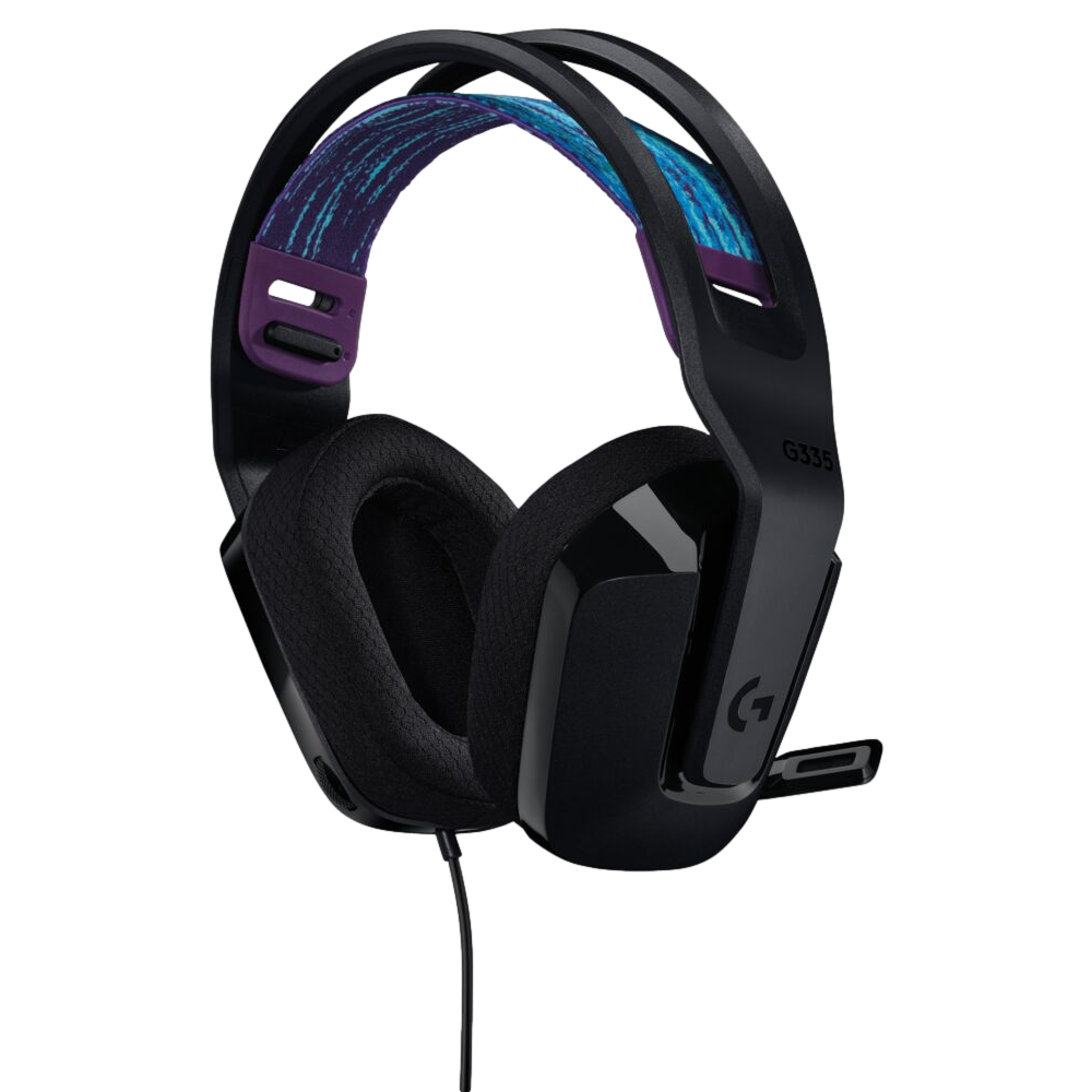  אוזניות גיימינג חוטיות LOGITECH G335 בצבע שחור 